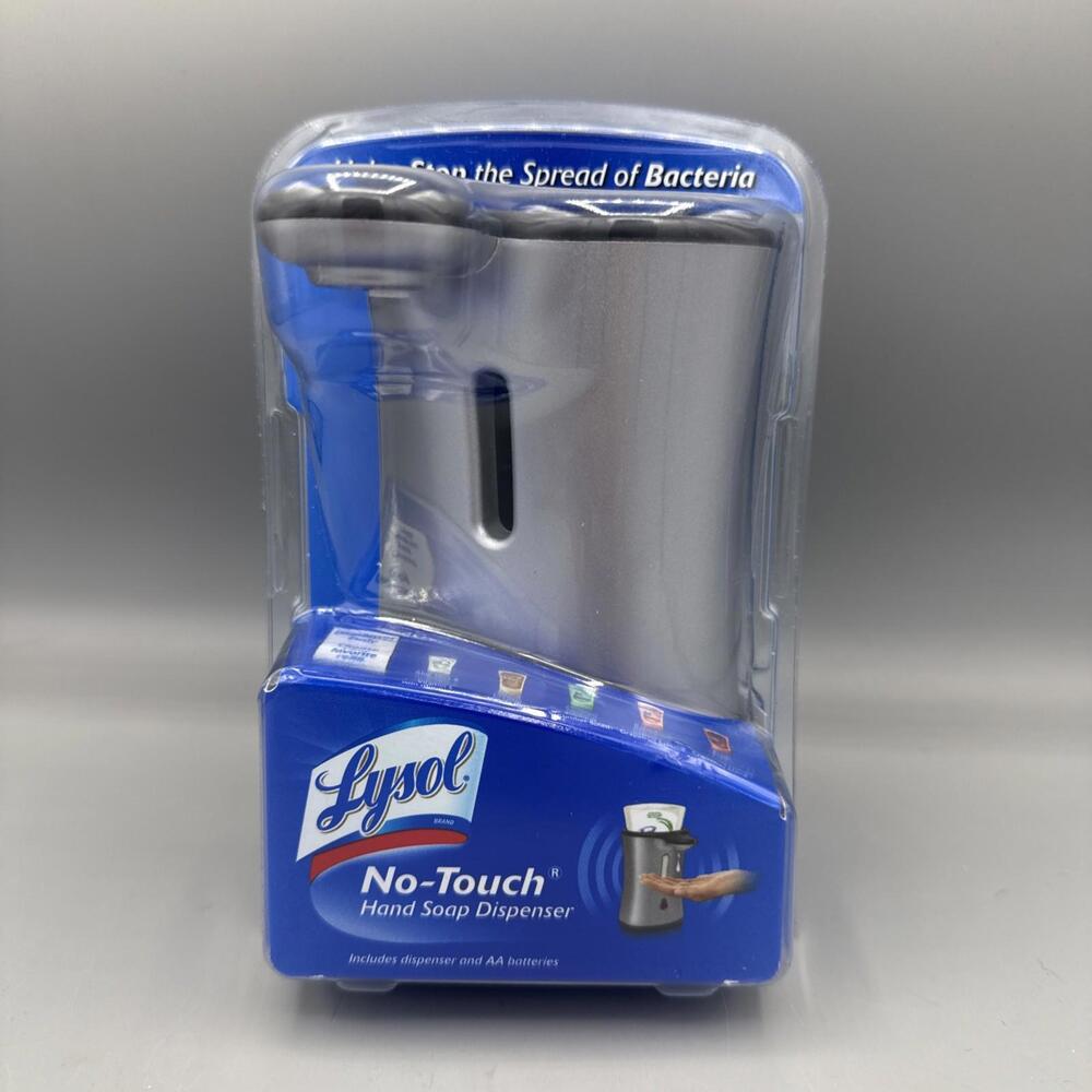 Lysol No-Touch Hand Soap Dispenser Silver Sealed New